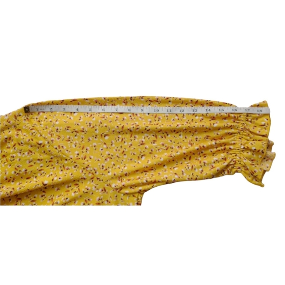 Melloday Blouse Size 1X Yellow - Picture 11 of 15